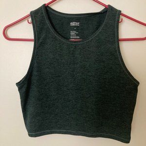 Girlfriend Collective Stretch Super Crop in Moss